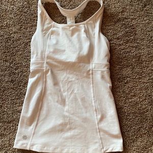 ATHLETA White Running/Yoga Tank XXS